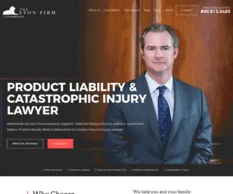Thelyonfirm.com(Product Liability &amp; Class Action Attorney Reviewing Cases Nationwide) Screenshot