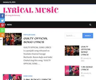 Thelyricalmusic.xyz(Lyrical Music) Screenshot