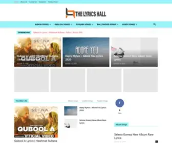 Thelyricshall.com(The Lyrics Hall) Screenshot