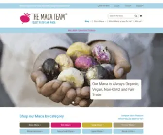 Themacateam.com(Organic Maca Powder & Maca Root Pills) Screenshot
