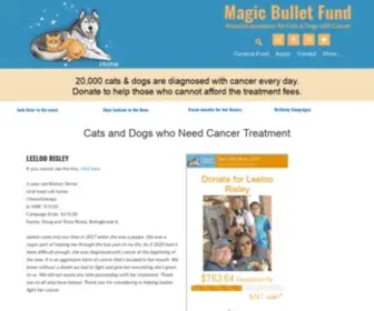 Themagicbulletfund.org(Help for Cats and Dogs with Cancer) Screenshot