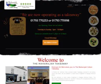 Themaharajah.co.uk(Indian Takeaway Purton) Screenshot