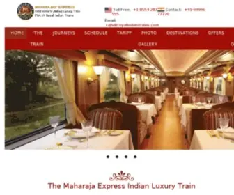 Themaharajatrain.com(The Maharaja Express) Screenshot