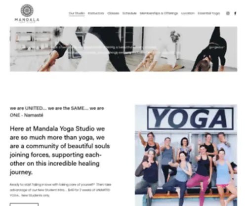 Themandalayogastudio.com(Mandala Yoga Studio) Screenshot