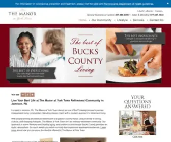 Themanoratyorktown.org(Retirement Community in Bucks County) Screenshot