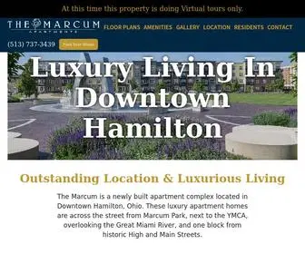 Themarcum.com(Apartments in Hamilton) Screenshot