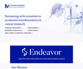 Themarkfoundation.org(The Mark Foundation for Cancer Research) Screenshot