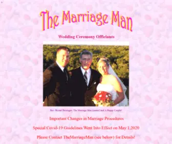 Themarriageman.com(Southern New Jersey wedding The Marriage Man Weddings Clergy Officiated New Jersey Ceremony Minister) Screenshot