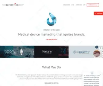 Thematchstickgroup.com(Medical Device Advertising Agency) Screenshot