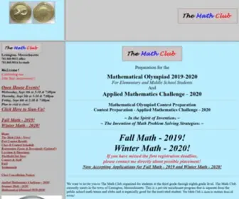 Themathclub.com(The Math Club) Screenshot