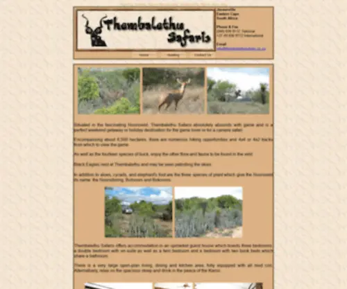 Thembalethusafaris.co.za(Hunting) Screenshot