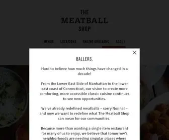 Themeatballshop.com(The Meatball Shop) Screenshot