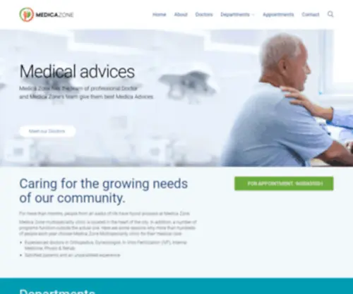 Themedicazone.com(A Multi Specialty Clinic) Screenshot