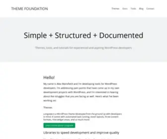 Themefoundation.com(Building tools for WordPress Developers) Screenshot