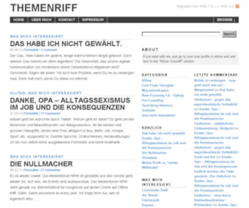 Themenriff.de(Migration vom Web 1.0) Screenshot