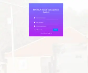 Thementalfitness.info(MAPOLY Result Management System) Screenshot