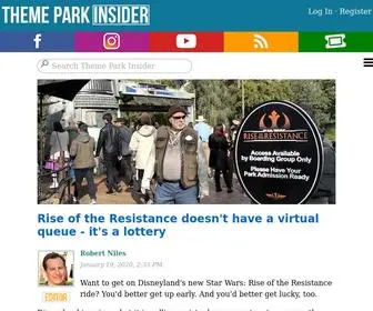 Themeparkinsider.com(Theme Park Insider) Screenshot