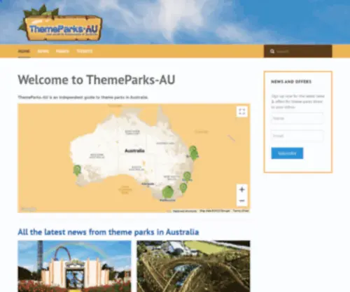 Themeparks-AU.com(Your guide to theme parks in Australia) Screenshot