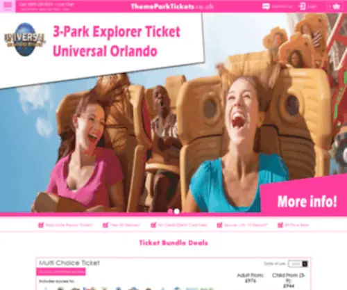 Themeparkticketsdirect.com(Theme Park Tickets) Screenshot