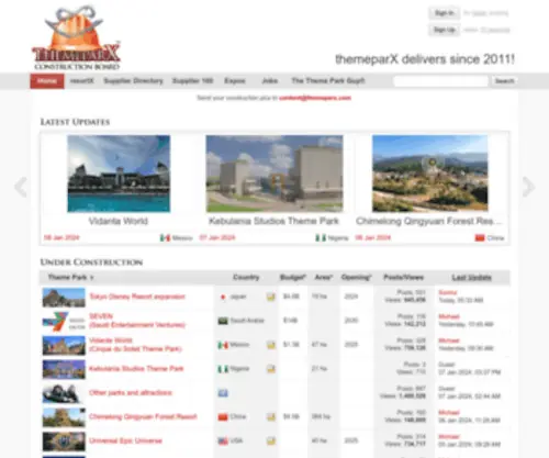 Themeparx.com(Theme Park Construction) Screenshot