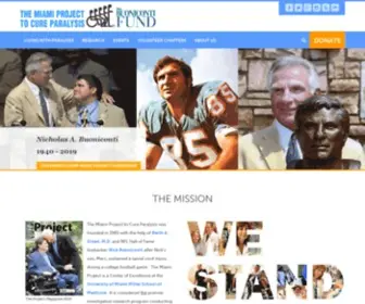 Themiamiproject.org(The Miami Project to Cure Paralysis) Screenshot