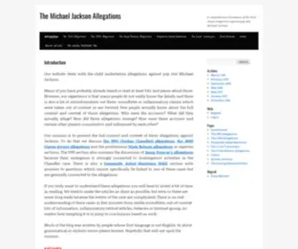 Themichaeljacksonallegations.com(The Michael Jackson Allegations) Screenshot