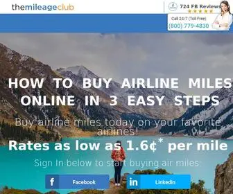 Themileageclub.com(Buy Frequent Flyer Airline Miles Online) Screenshot