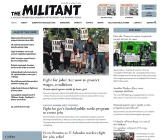 Themilitant.com(A socialist newsweekly published in the interests of working people) Screenshot