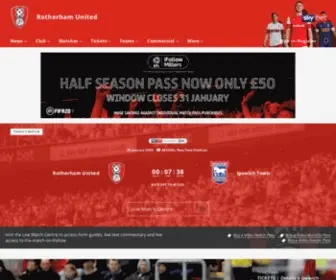 Themillers.co.uk(Rotherham United) Screenshot