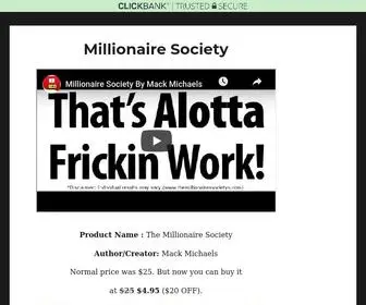 Themillionairessocietys.com(Millionaire Society) Screenshot