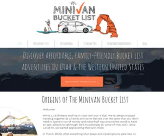 Theminivanbucketlist.com(The Minivan Bucket List) Screenshot