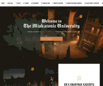 Themiskatonicuniversity.org(The Miskatonic University) Screenshot