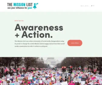 Themissionlist.com(The Mission List) Screenshot