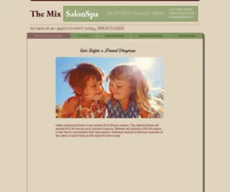 Themixsalonspa.com(Monthly News Letter) Screenshot