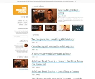 Themoderncoder.com(The Modern Coder) Screenshot