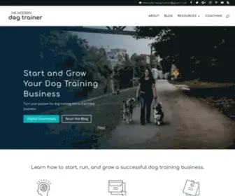 Themoderndogtrainer.net(Business Growth Solutions for Dog Trainers) Screenshot