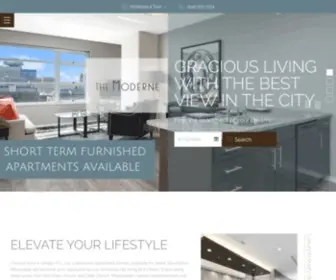 Themoderneapts.com(Downtown Milwaukee Apartments) Screenshot