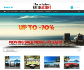 Themodernpatiofactory.com(The Modern Patio Factory number one destination for outdoor patio furniture in south florida) Screenshot