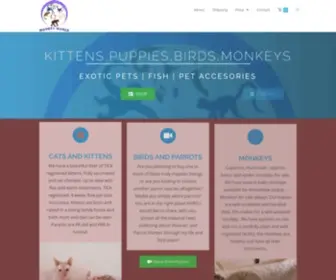 Themonkeyhome.com(Exotic pets for sale online) Screenshot