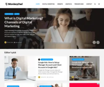 Themonkeyowl.com(Digital Marketing Tutorials) Screenshot