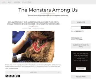 Themonstersamongus.com(Exposing those that hurt the defenseless) Screenshot