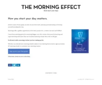 Themorningeffect.com(Do more) Screenshot