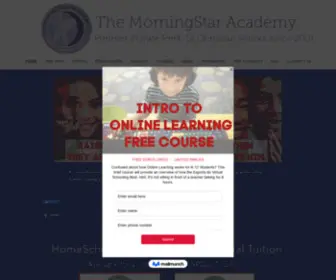 Themorningstaracademy.com(Christian K12 Accredited Online Private School since 2001) Screenshot