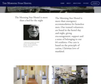 Themorningstarhostel.com("Anyone can lose their home) Screenshot