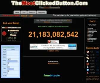 Themostclickedbutton.com(The Most Clicked Button) Screenshot