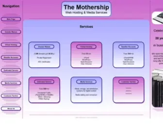 Themothership.net(The Mothership Web Hosting and Media Services) Screenshot