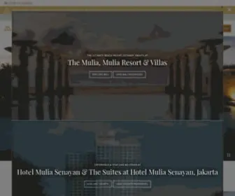 Themulia.com(The Mulia Hotels & Resorts) Screenshot