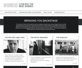 Themusicindustryinsider.com(Ever Wonder what Goes On Behind) Screenshot