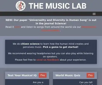 Themusiclab.org(The Music Lab) Screenshot