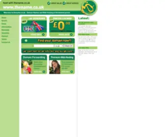 Thename.co.uk(Domain names and web hosting at the keenest prices) Screenshot